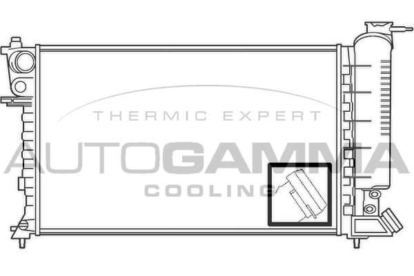 100224 AUTOGAMMA Радиатор, охлаждение двигателя