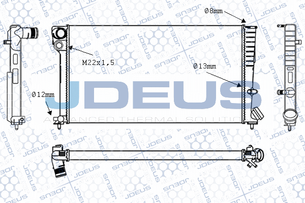 M0070130 JDEUS Радиатор, охлаждение двигателя