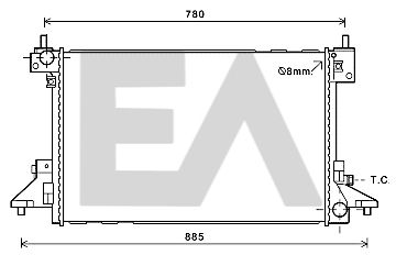 31R54136 EACLIMA Радиатор, охлаждение двигателя