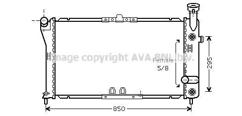 CT2032 AVA QUALITY COOLING Радиатор, охлаждение двигателя