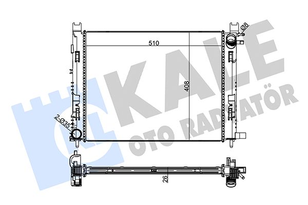 306000 KALE OTO RADYATÖR Радиатор, охлаждение двигателя