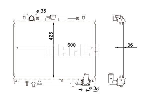 CR1608000S MAHLE Радиатор, охлаждение двигателя