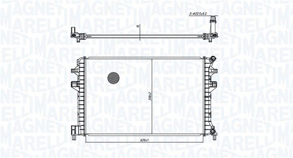 350213166300 MAGNETI MARELLI Радиатор, охлаждение двигателя