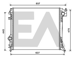 31R18190 EACLIMA Радиатор, охлаждение двигателя