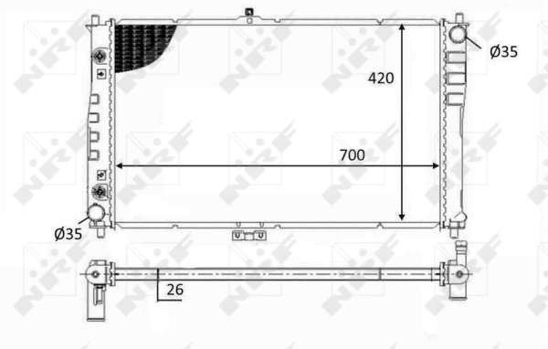 WG1723599 WILMINK GROUP Радиатор, охлаждение двигателя