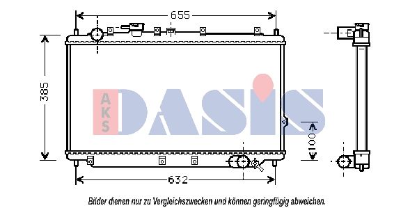 510060N AKS DASIS Радиатор, охлаждение двигателя