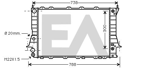 31R02075 EACLIMA Радиатор, охлаждение двигателя