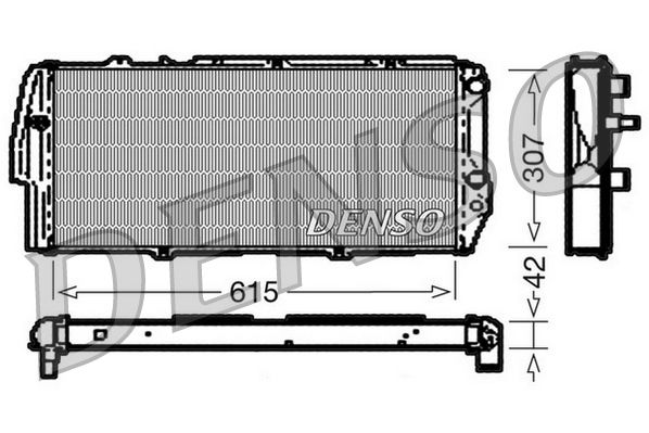 DRM02040 DENSO Радиатор, охлаждение двигателя