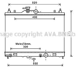 DN2375 AVA QUALITY COOLING Радиатор, охлаждение двигателя