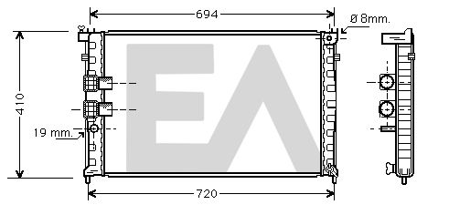 31R55100 EACLIMA Радиатор, охлаждение двигателя