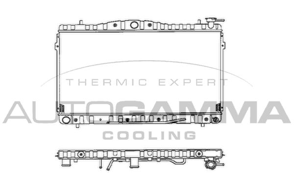 101444 AUTOGAMMA Радиатор, охлаждение двигателя
