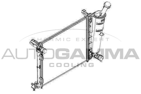 107100 AUTOGAMMA Радиатор, охлаждение двигателя