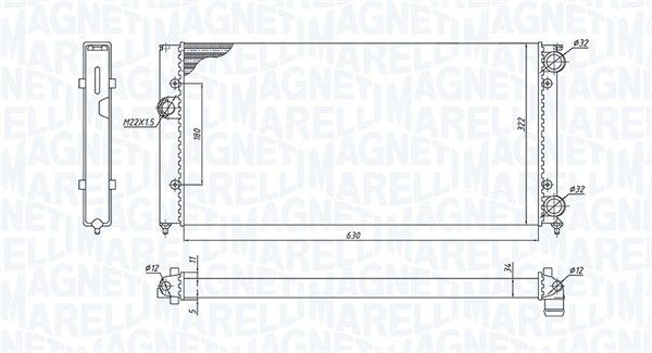 350213185300 MAGNETI MARELLI Радиатор, охлаждение двигателя