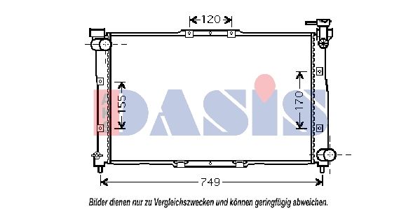 510015N AKS DASIS Радиатор, охлаждение двигателя