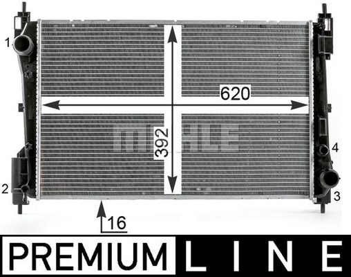 CR1996000P MAHLE Радиатор, охлаждение двигателя