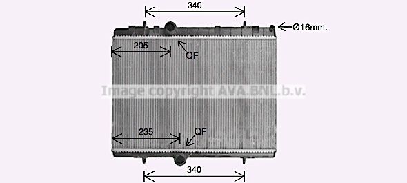 CN2328 AVA QUALITY COOLING Радиатор, охлаждение двигателя