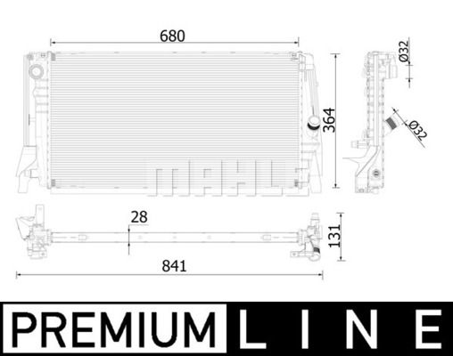 CR2321000P MAHLE Радиатор, охлаждение двигателя