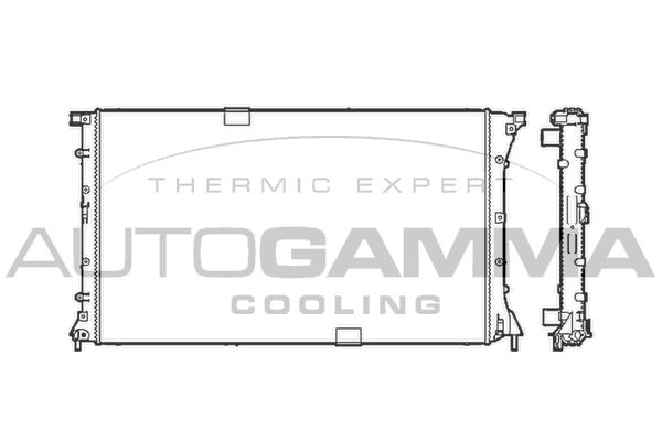 103601 AUTOGAMMA Радиатор, охлаждение двигателя