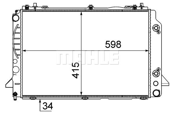 CR416000S MAHLE Радиатор, охлаждение двигателя