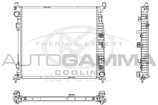 107166 AUTOGAMMA Радиатор, охлаждение двигателя