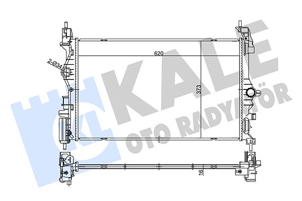 357260 KALE OTO RADYATÖR Радиатор, охлаждение двигателя