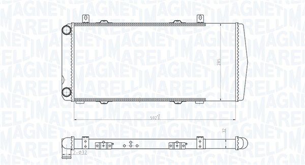 350213180100 MAGNETI MARELLI Радиатор, охлаждение двигателя