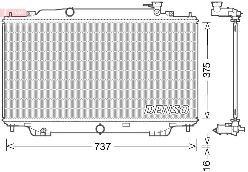 DRM44042 DENSO Радиатор, охлаждение двигателя