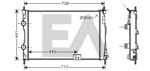 31R18186 EACLIMA Радиатор, охлаждение двигателя