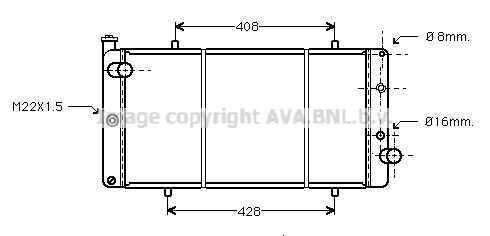 PE2105 AVA QUALITY COOLING Радиатор, охлаждение двигателя