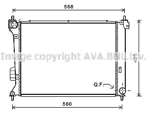 HY2309 AVA QUALITY COOLING Радиатор, охлаждение двигателя