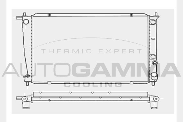 104046 AUTOGAMMA Радиатор, охлаждение двигателя