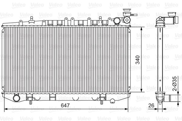 731090 VALEO Радиатор, охлаждение двигателя