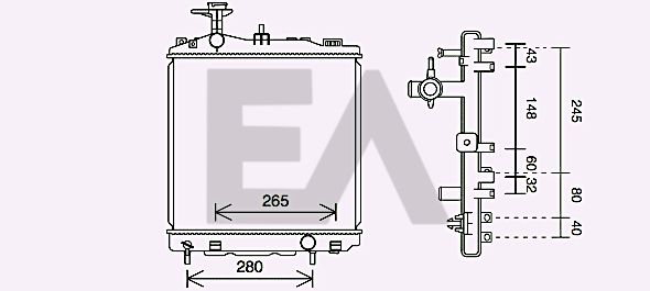 31R51120 EACLIMA Радиатор, охлаждение двигателя