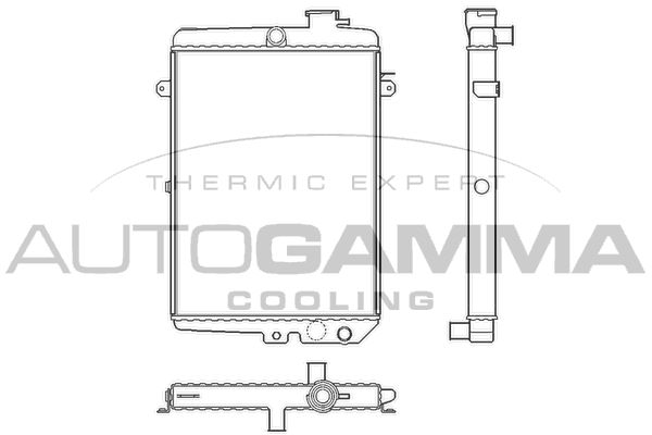 100038 AUTOGAMMA Радиатор, охлаждение двигателя