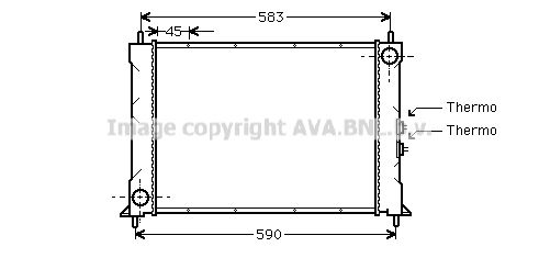 AU2068 AVA QUALITY COOLING Радиатор, охлаждение двигателя