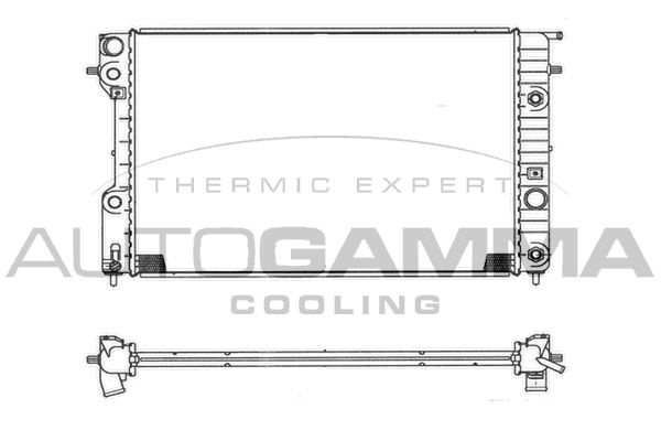 102251 AUTOGAMMA Радиатор, охлаждение двигателя