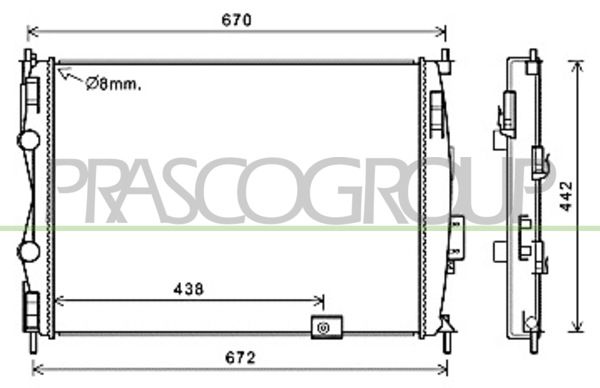 DS710R008 PRASCO Радиатор, охлаждение двигателя