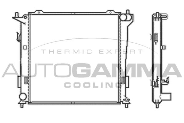 105049 AUTOGAMMA Радиатор, охлаждение двигателя