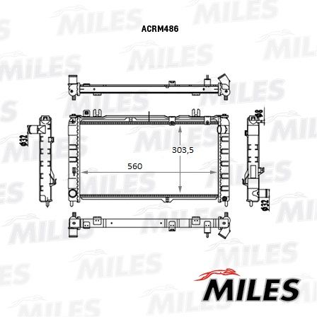 ACRM486 MILES Радиатор, охлаждение двигателя