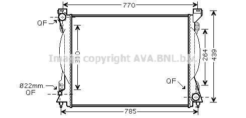 AI2230 AVA QUALITY COOLING Радиатор, охлаждение двигателя