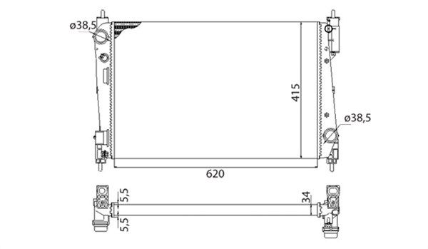 350213385003 MAGNETI MARELLI Радиатор, охлаждение двигателя
