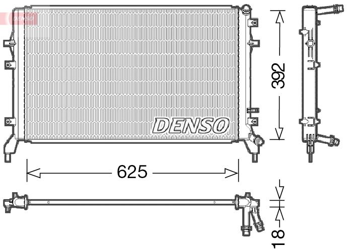 DRM02016 DENSO Радиатор, охлаждение двигателя