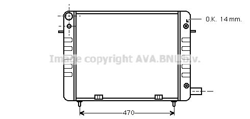 OL2111 AVA QUALITY COOLING Радиатор, охлаждение двигателя