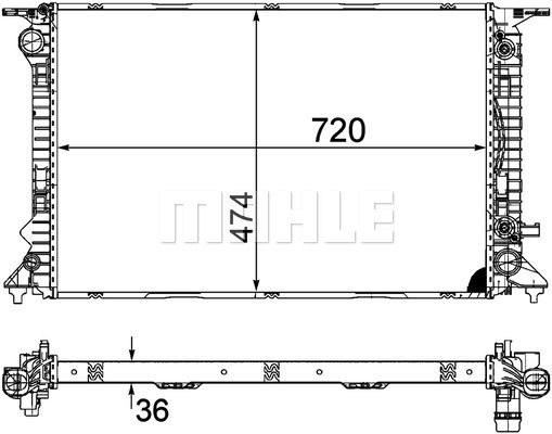 CR1134000P MAHLE Радиатор, охлаждение двигателя