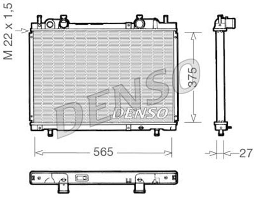 DRM09025 DENSO Радиатор, охлаждение двигателя