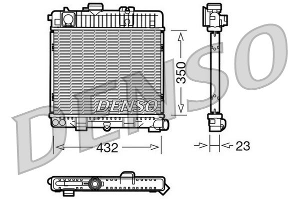 DRM05026 DENSO Радиатор, охлаждение двигателя