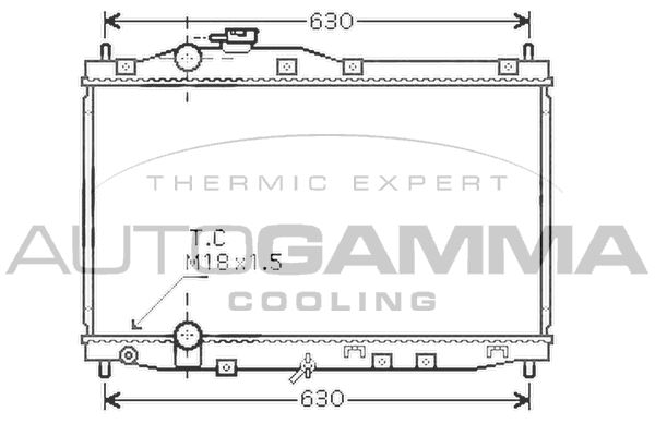 104265 AUTOGAMMA Радиатор, охлаждение двигателя