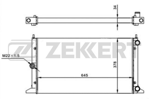 MK1336 ZEKKERT Радиатор, охлаждение двигателя