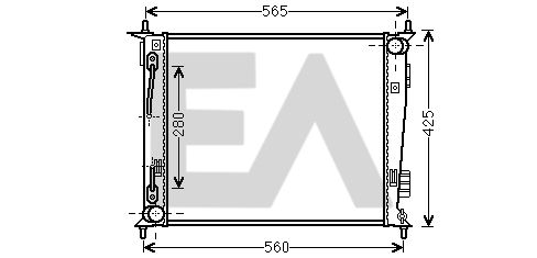 31R36086 EACLIMA Радиатор, охлаждение двигателя