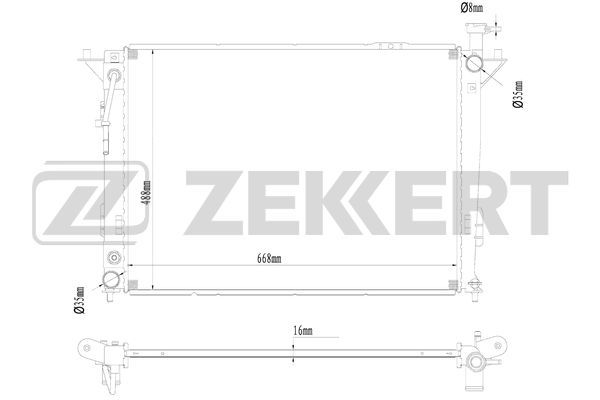 MK1010 ZEKKERT Радиатор, охлаждение двигателя